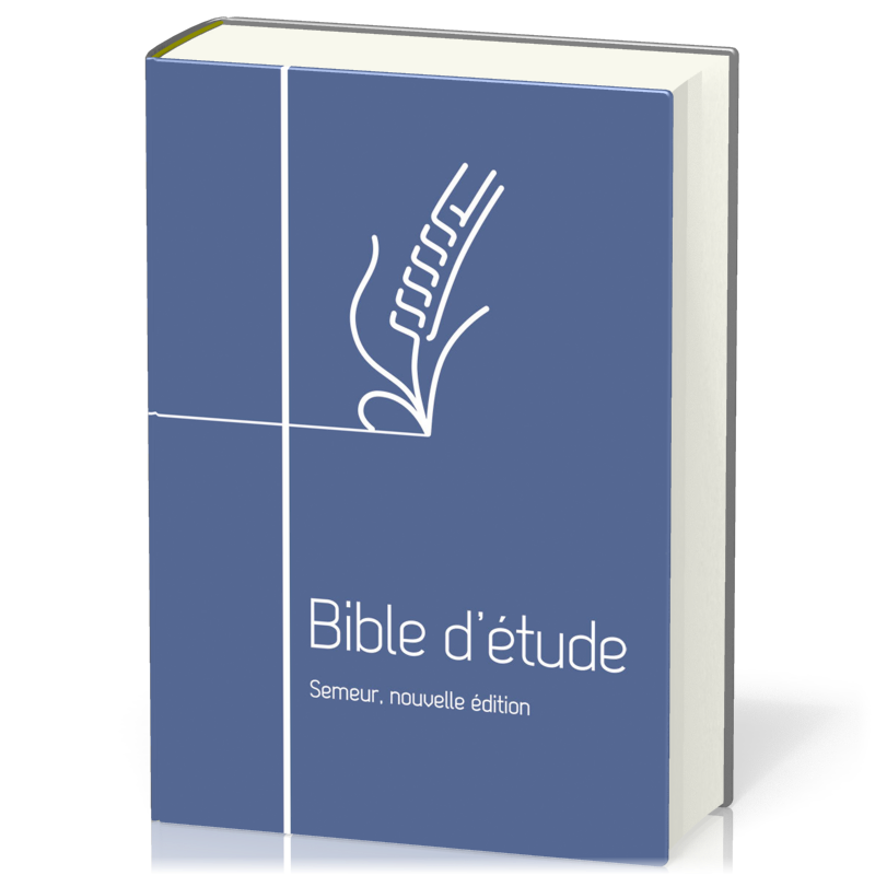 BIBLE SEMEUR 2015 ETUDE SOUPLE BLEU TRANCHE BLANCHE FERMETURE A GLICIERE
