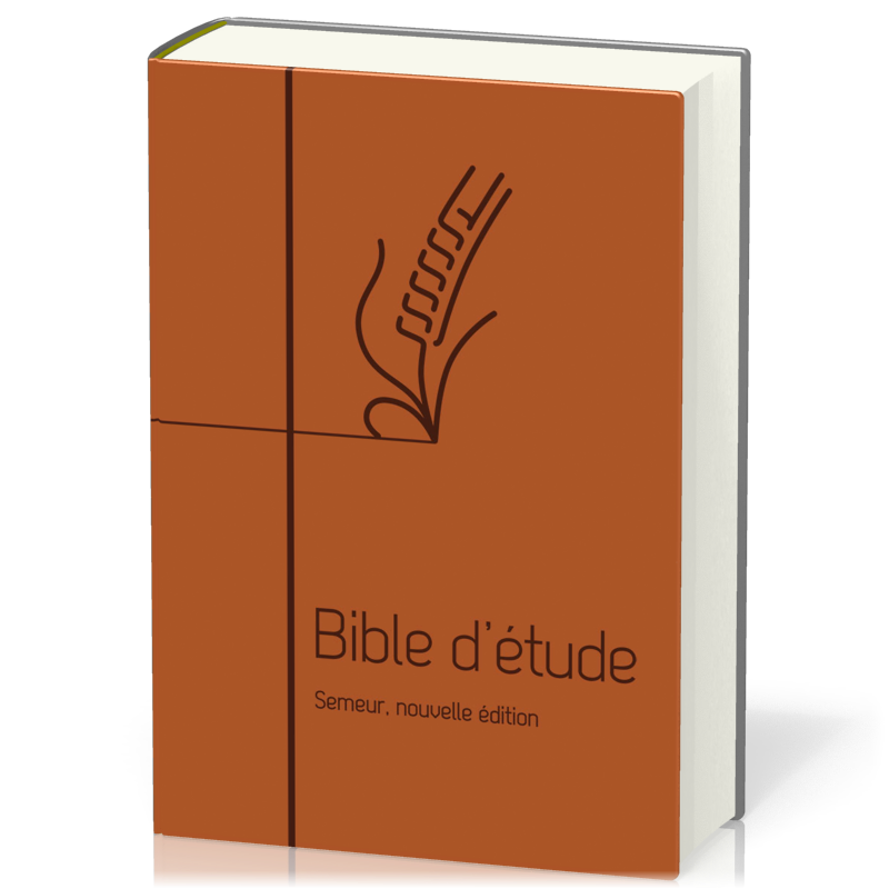 BIBLE SEMEUR 2015 ETUDE SOUPLE MARRON TRANCHE BLANCHE