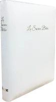 BIBLE SEGOND 1910 GROS CARACTERES SOUPLE CUIR TR. OR ONGLETS BLANC FERMETURE ECLAIR COFFRET