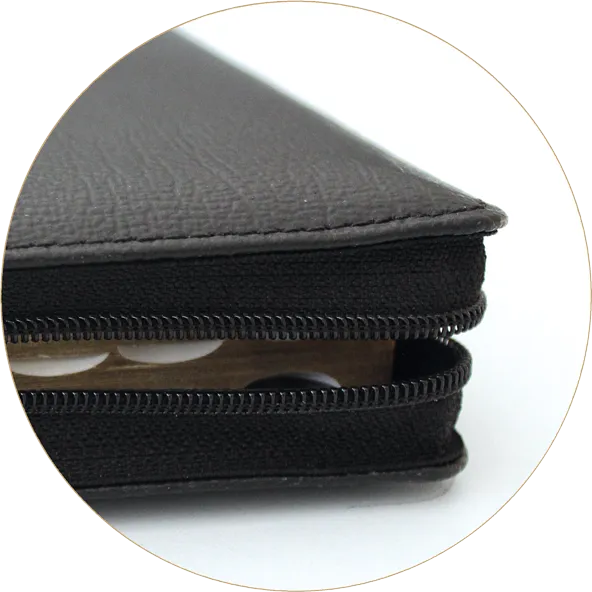 BIBLE SEGOND 1910 GROS CARACTERES SOUPLE CUIR TR. OR ONGLETS NOIR FERMETURE ECLAIR + COFFRET