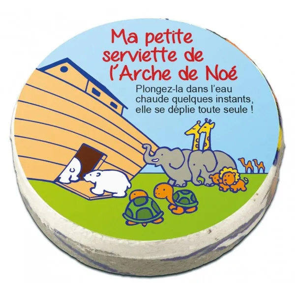 SERVIETTE COMPACTEE ARCHE DE NOE