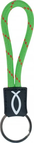PORTE-CLE CORDELETTE ICHTUS VERT