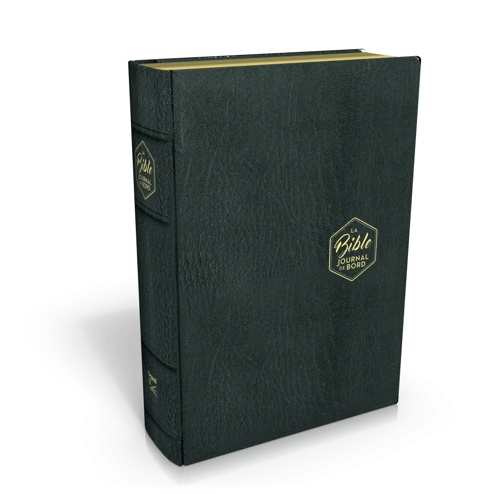 BIBLE SEGOND 21 JOURNAL DE BORD COUVERTURE SOUPLE CUIR VERITABLE NOIR