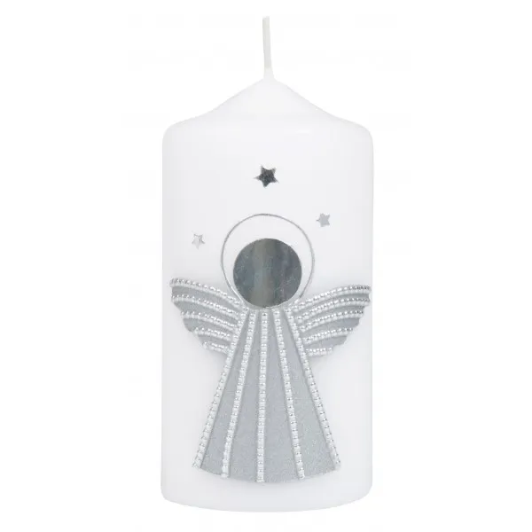 PETITE BOUGIE ANGE ARGENTE