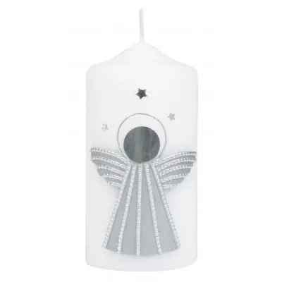 PETITE BOUGIE ANGE ARGENTE