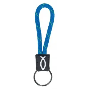 PORTE-CLE CORDELETTE ICHTUS BLEU