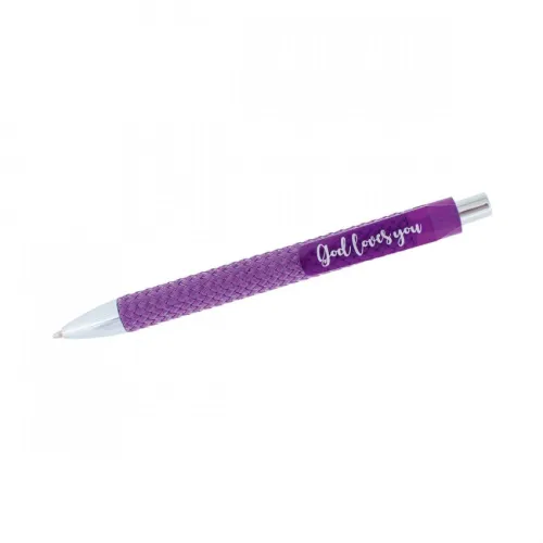 STYLO TEXTILE "GOD LOVES YOU"  LILAS