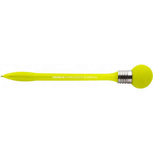 STYLO A BILLE AVEC GLOBE CLIGNOTANT JAUNE MELCHIOR