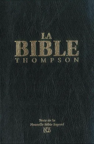 BIBLE THOMPSON NBS RIGIDE NOIRE TRANCHE OR
