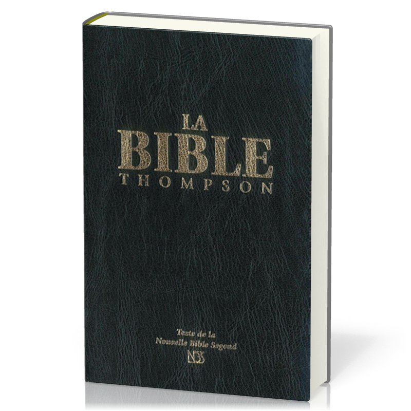 BIBLE THOMPSON NBS RIGIDE NOIRE TRANCHE OR