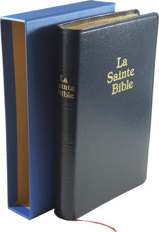 BIBLE DARBY PETIT SKINLUXE BLEU + BOÎTIER