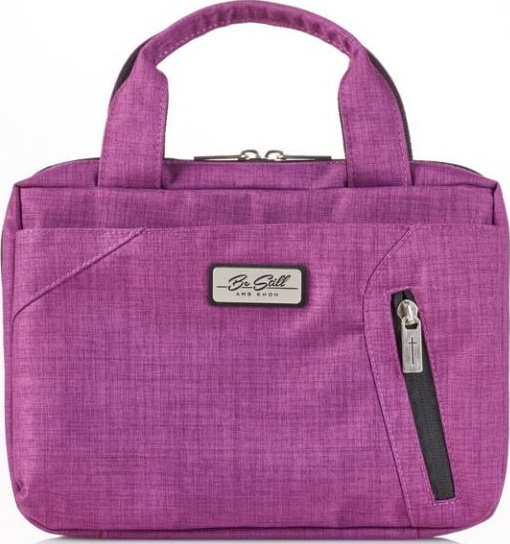 POCHETTE BIBLE LARGE BE STILL AND KNOW - VIOLET