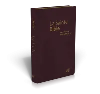 BIBLE NEG ETUDE A PARALLELES SOUPLE BORDEAUX FIBROCUIR TR. OR ONGLETS