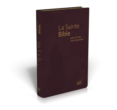 BIBLE NEG ETUDE A PARALLELES SOUPLE BORDEAUX FIBROCUIR TR. OR ONGLETS