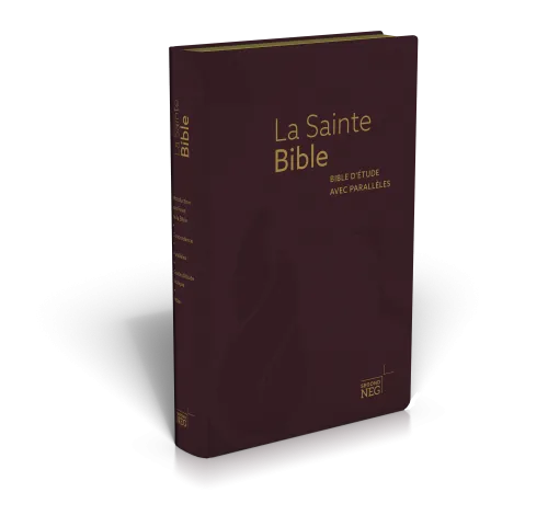 BIBLE NEG ETUDE A PARALLELES SOUPLE BORDEAUX FIBROCUIR TR. OR ONGLETS