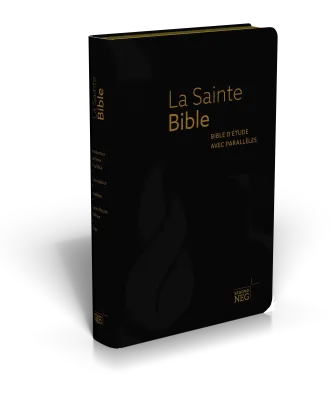 BIBLE NEG ETUDE A PARALLELES SOUPLE NOIRE FIBROCUIR TR. OR ONGLETS