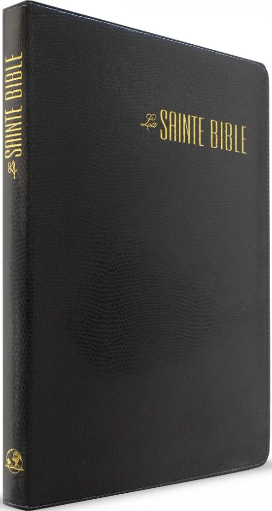 BIBLE SEGOND ESAIE 55 CONFORT SOUPLE PU LEZARD NOIR FERM. ECLAIR - 841