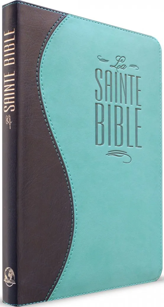 BIBLE SEGOND ESAIE 55 SOUPLE PU DUO BLEU NUIT/TURQUOISE FERM. ECLAIR - 368