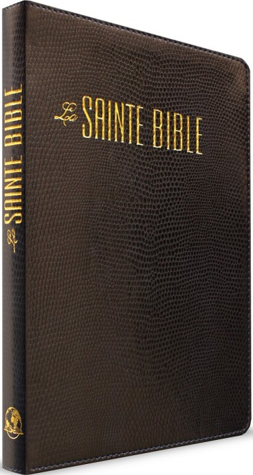 BIBLE SEGOND ESAIE 55 SOUPLE PU LEZARD NOIR TRANCHE OR - 759