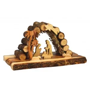 CRECHE EN BOIS D'OLIVIER