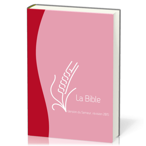 BIBLE SEMEUR 2015 SOUPLE VIVELLA DUO ROUGE ROSE + ZIP