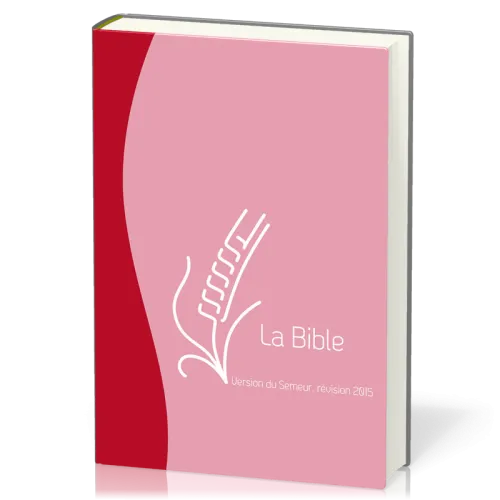 BIBLE SEMEUR 2015 SOUPLE VIVELLA DUO ROUGE ROSE + ZIP