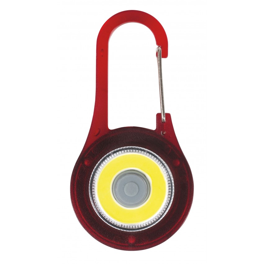 PORTE-CLES MOUSQUETON LED ROUGE