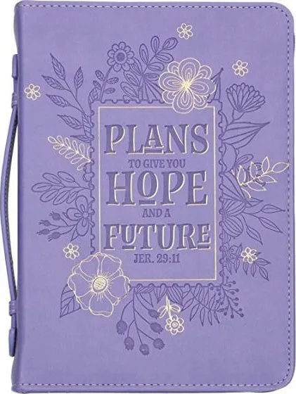 POCHETTE BIBLE LARGE - PLANES TO GIVE YOU HOPE - VIOLETTE
