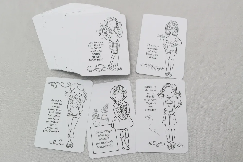 TU ES BELLE - CARTES A COLORIER