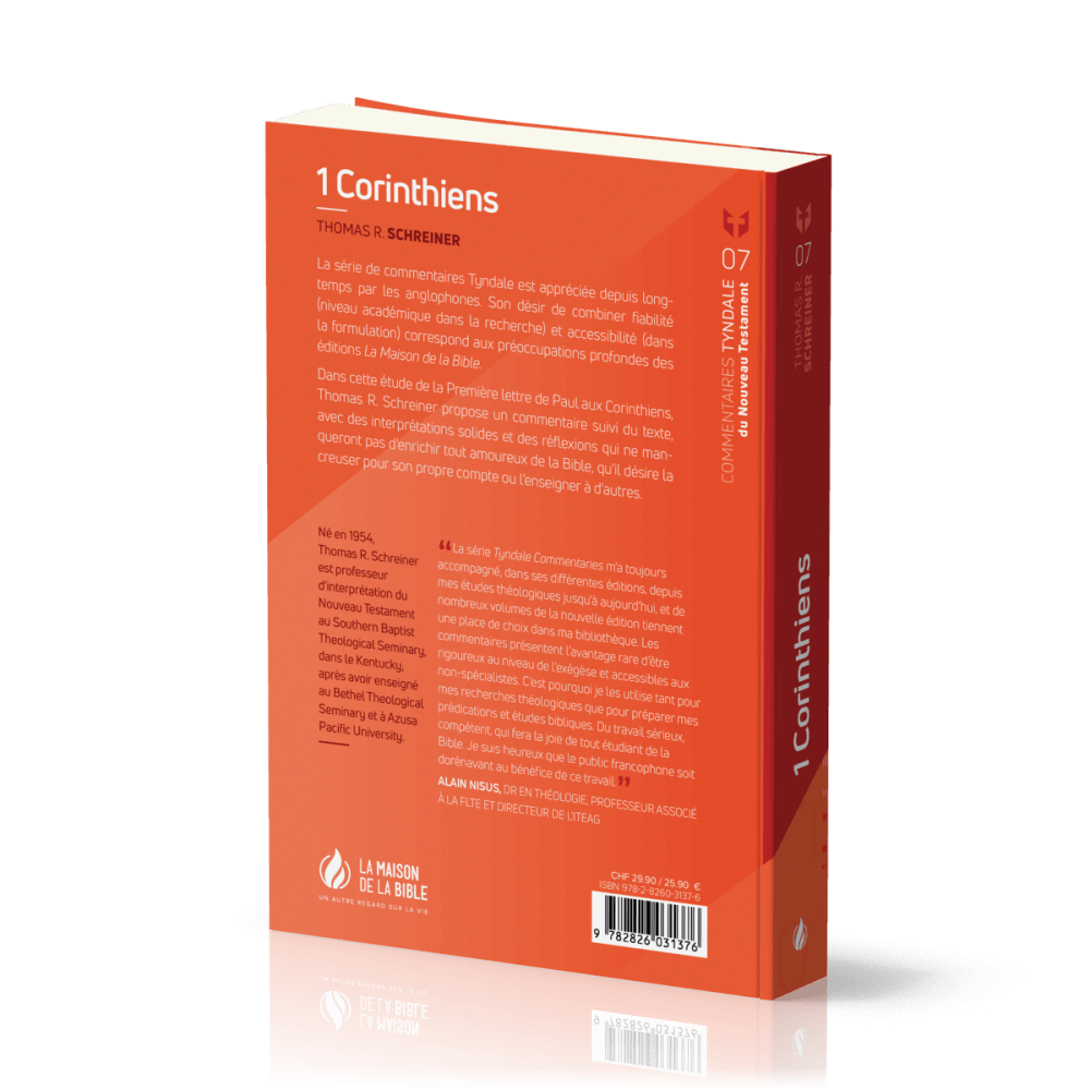 1 CORINTHIENS - COMMENTAIRES TYNDALE DU NT (vol.7)