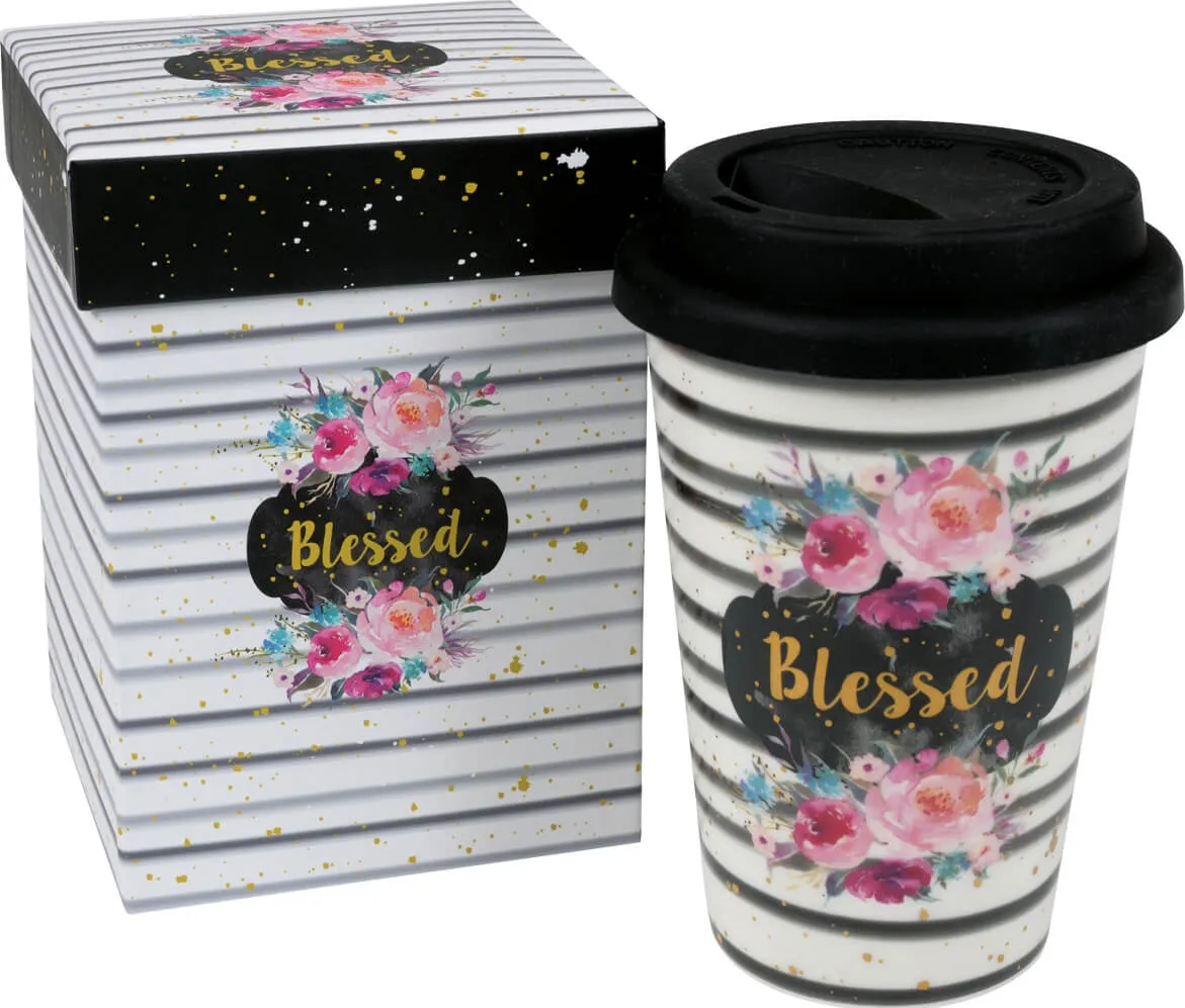 TASSE GOBELET AVEC COUVERCLE "BLESSED"