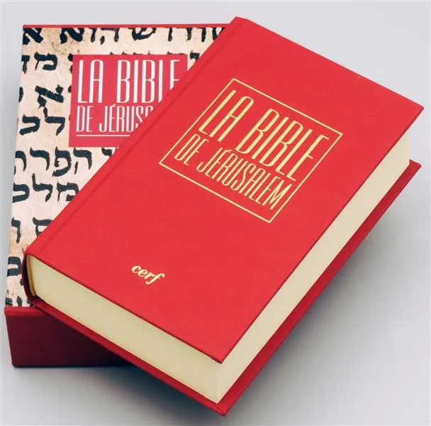 BIBLE DE JERUSALEM MAJOR TOILE ROUGE AVEC COFFRET