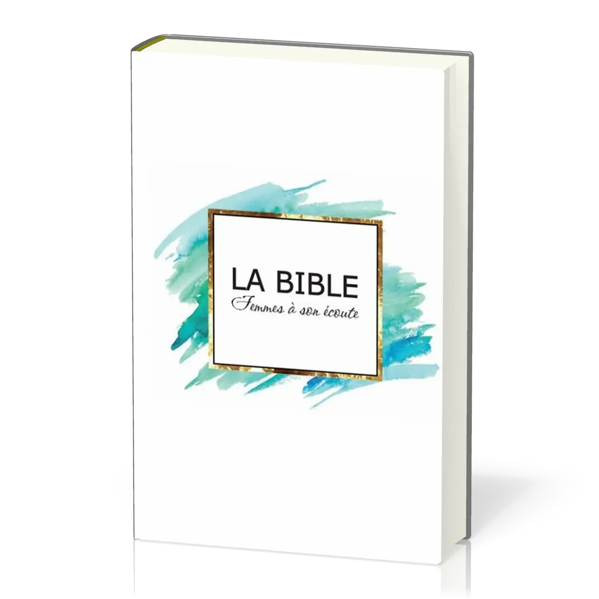 BIBLE SEGOND 1910 FEMMES A SON ECOUTE RIGIDE AQUA ET OR