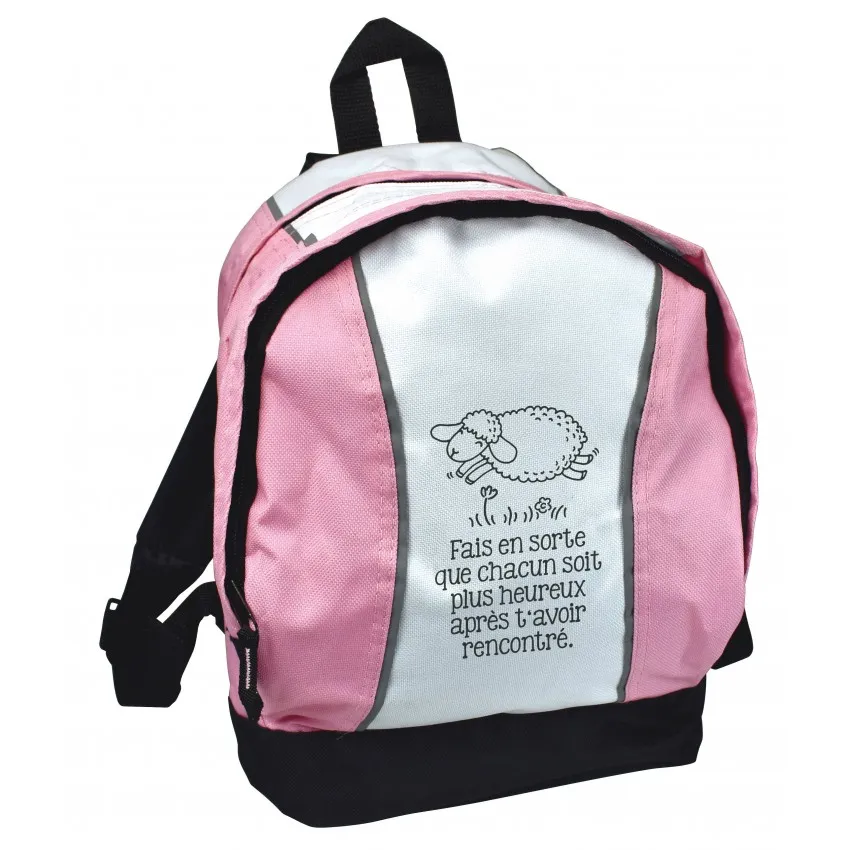 SAC A DOS ENFANT "MOUTON" ROSE