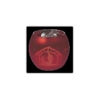 PHOTOPHORE ROUGE CRECHE 8CM  74680