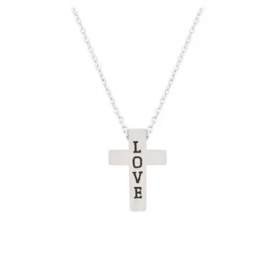 COLLIER AVEC PENDENTIF CROIX LOVE