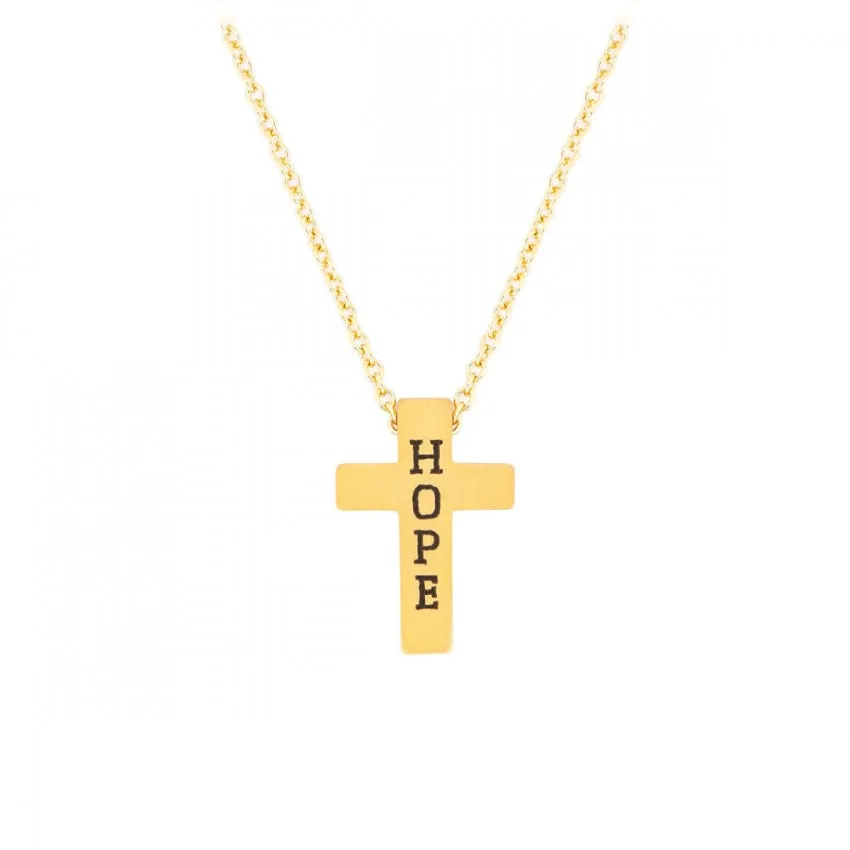 COLLIER AVEC PENDENTIF CROIX HOPE