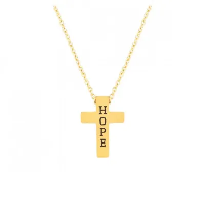 COLLIER AVEC PENDENTIF CROIX HOPE