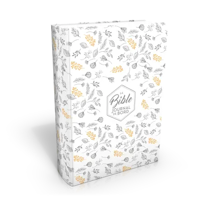 BIBLE SEGOND 21 JOURNAL DE BORD SOUPLE VIVELLA BLANC MOTIFS DORES