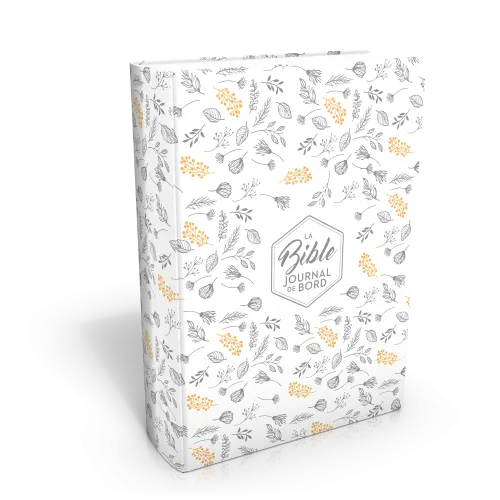 BIBLE SEGOND 21 JOURNAL DE BORD SOUPLE VIVELLA BLANC MOTIFS DORES