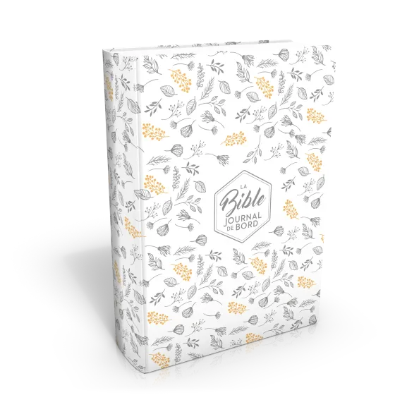 BIBLE SEGOND 21 JOURNAL DE BORD SOUPLE VIVELLA BLANC MOTIFS DORES