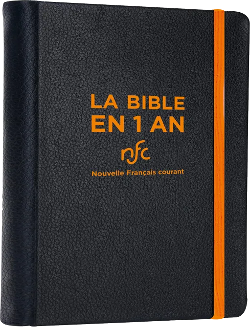 BIBLE EN 1 AN NOUVELLE FR. COURANT RELIURE SOUPLE SIMILICUIR AVEC DEUTEROCANONIQUES (LA)