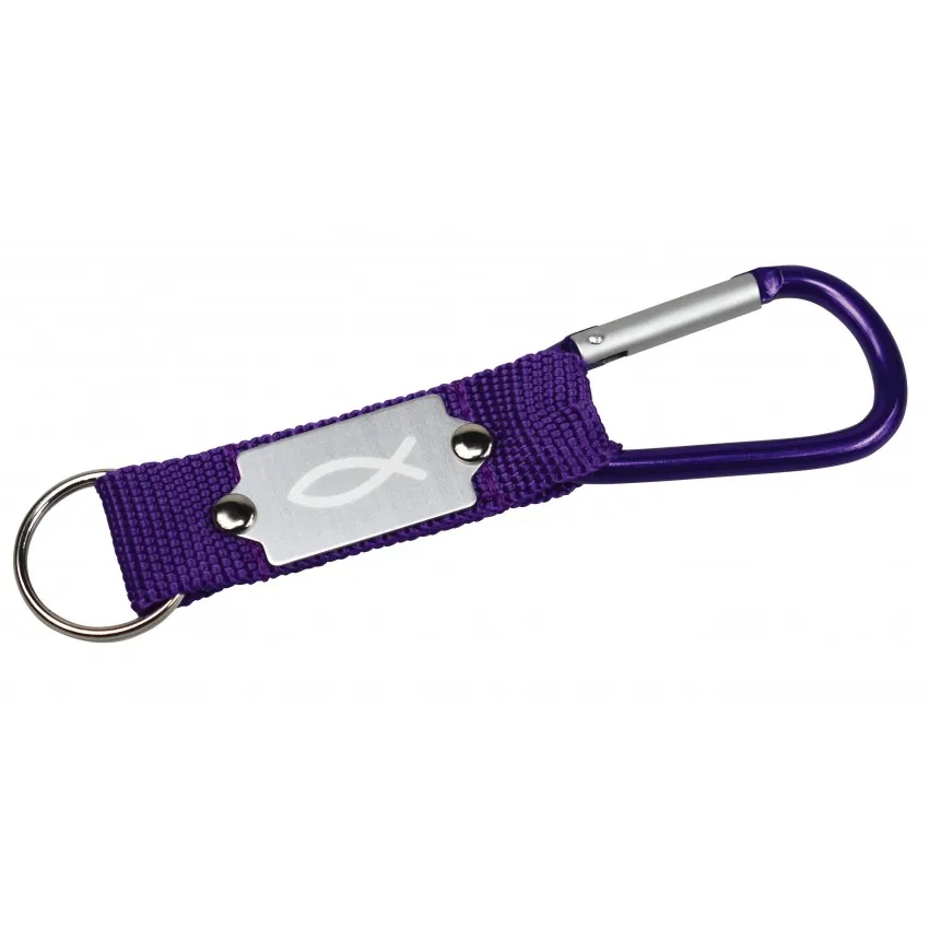 PORTE-CLES MOUSQUETON VIOLET