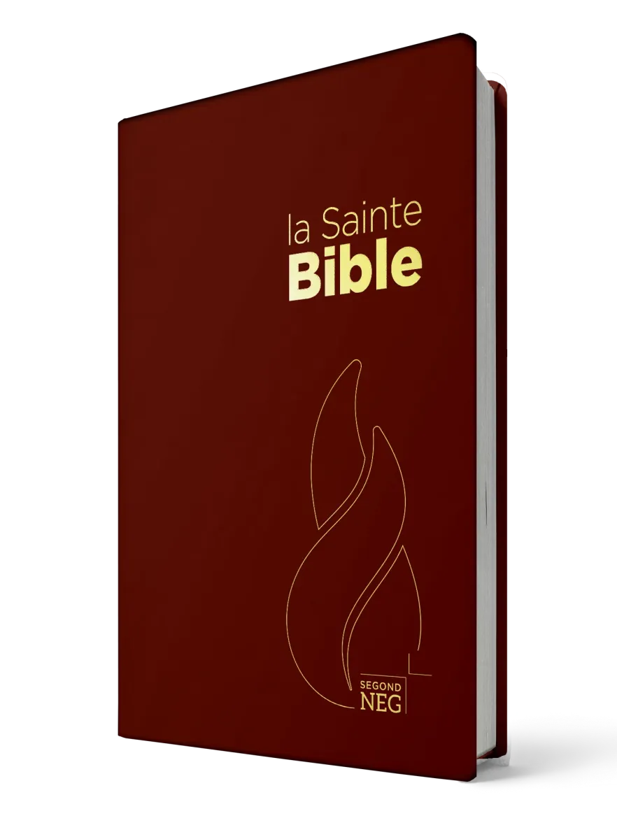 BIBLE NEG COMPACTE SOUPLE PVC GRENAT