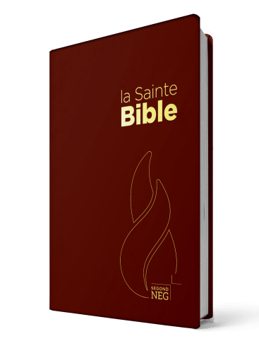 BIBLE NEG COMPACTE SOUPLE PVC GRENAT