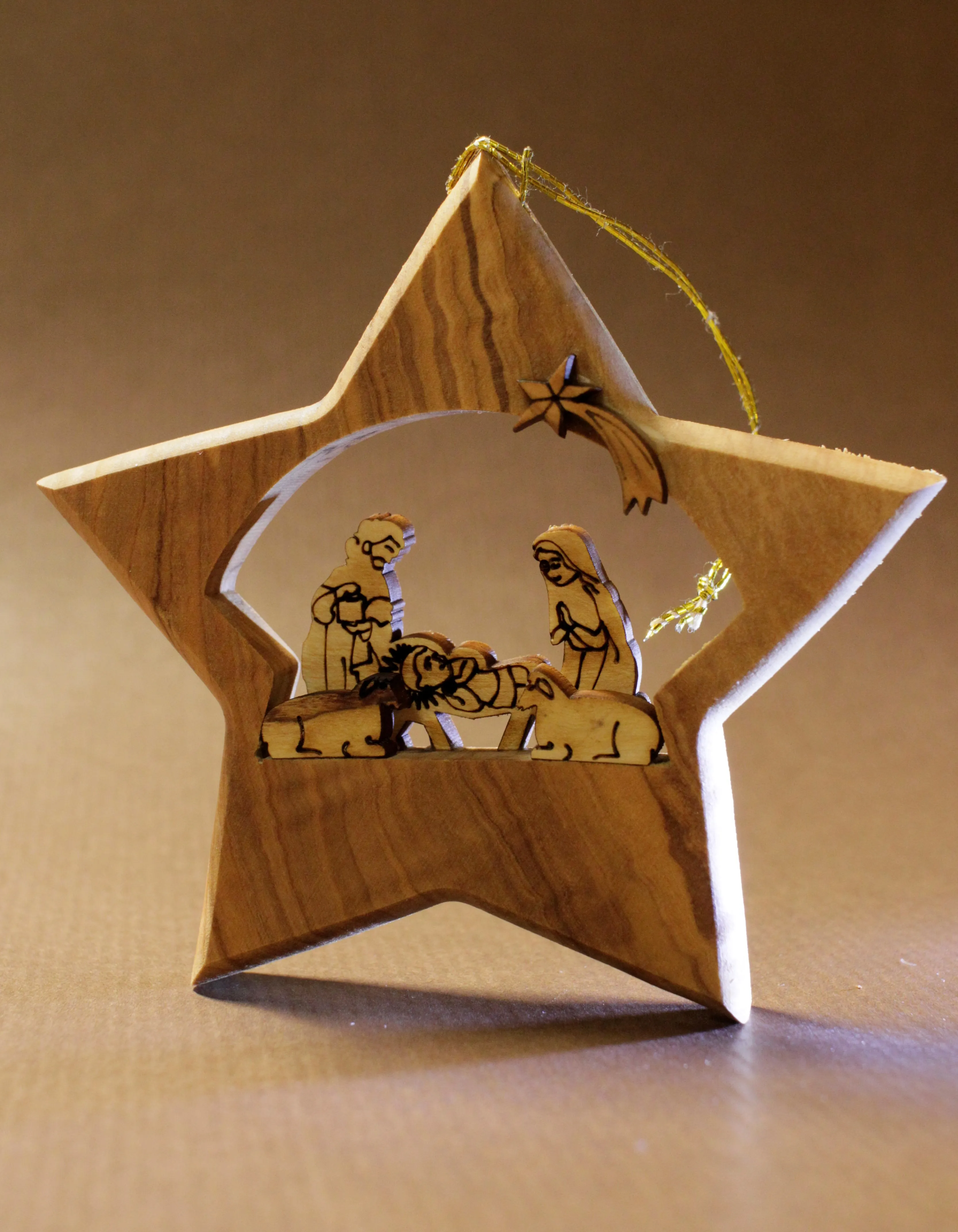 CRECHE ETOILE BOIS D'OLIVIER