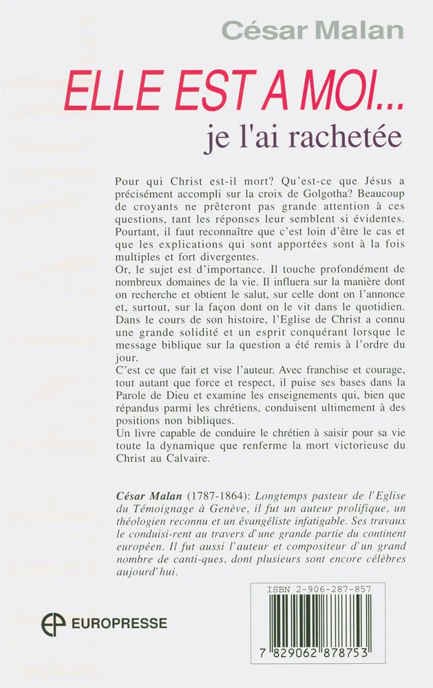ELLE EST A MOI JE L'AI RACHETEE