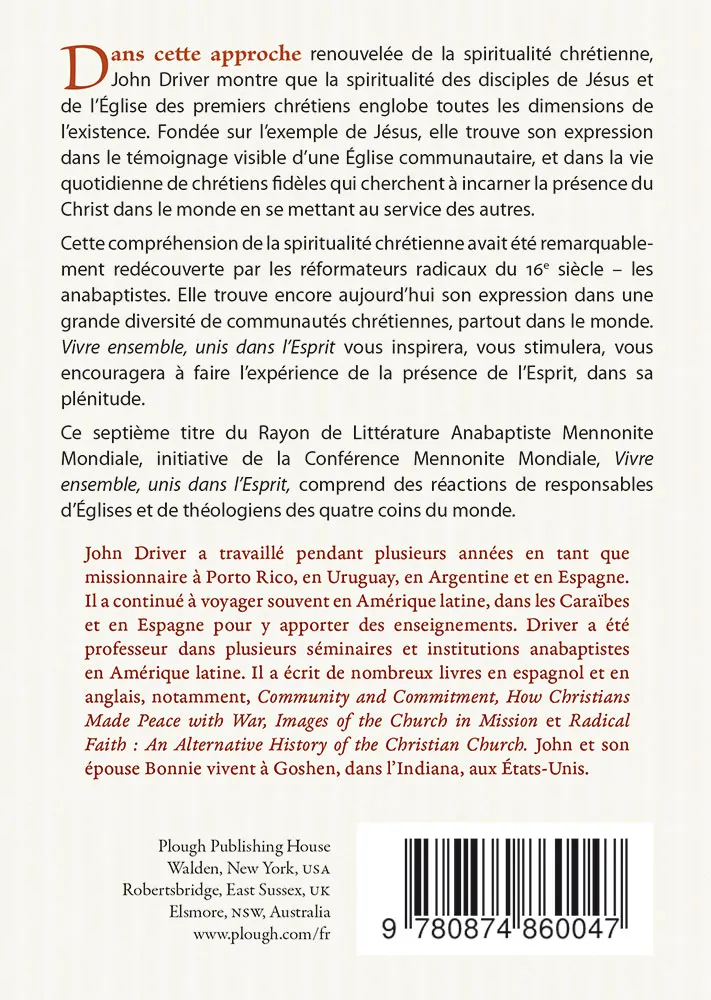 VIVRE ENSEMBLE UNIS DANS L'ESPRIT