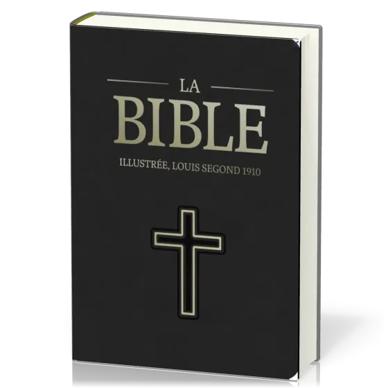 BIBLE SEGOND 1910 ILLUSTREE RIGIDE SIMILICUIR NOIR