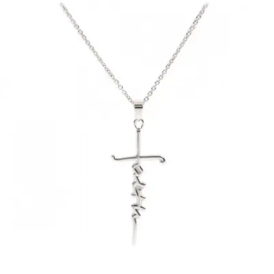 COLLIER AVEC PENDENTIF LETTRAGE "FAITH"
